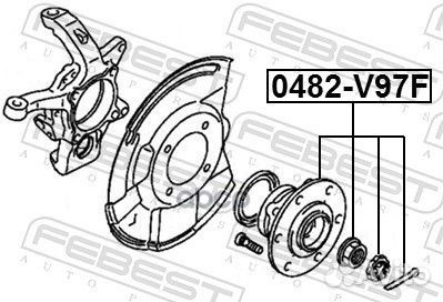 Ступица колеса перед прав лев Febest