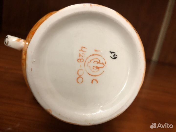 Кофейник фарфор СССР 1970гг,выс-25см
