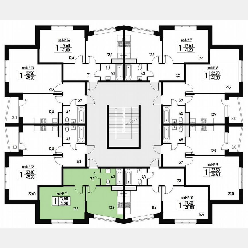 1-к. квартира, 41 м², 2/3 эт.