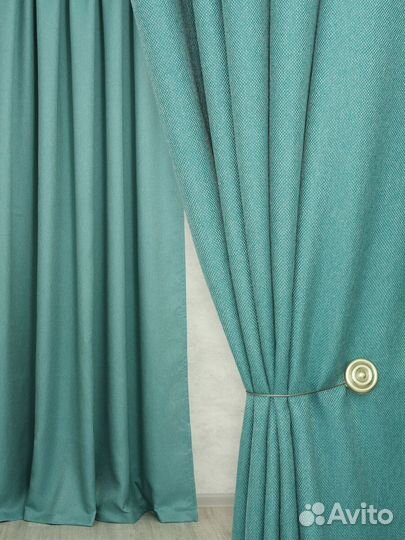 Шторы блэкаут бирюза