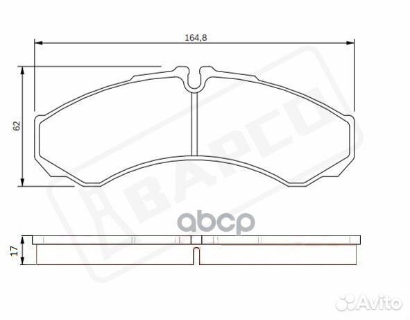 Колодки тормозные iveco daily III 99-09 перед