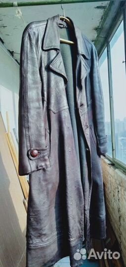 Плащ летчика 1930х г. кожаный