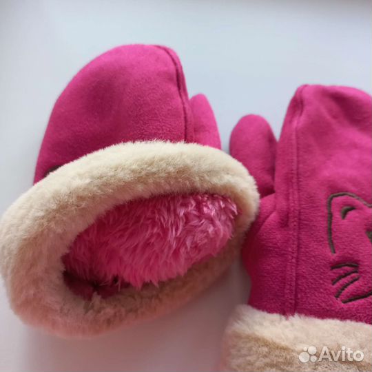 Зимние очень теплые варежки 3-6 лет