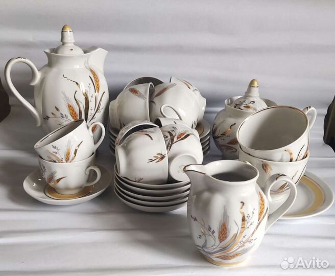 Сервиз чайно-кофейный пшеница