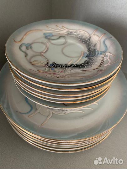 Японский антикварный сервиз «Дракон»