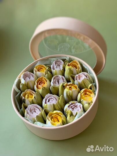 Съедобные цветы, зефирный букет, зефир, тюльпаны