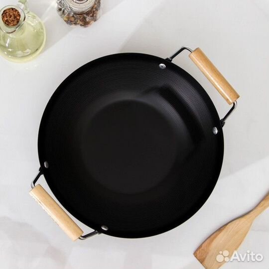 Сковорода-WOK Доляна «Жаклин», d24,5 см, деревянны