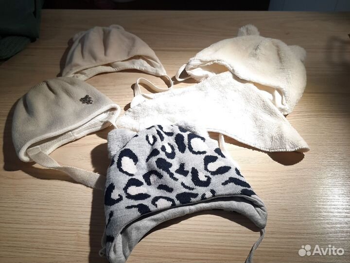 Шапочки для малышей до года