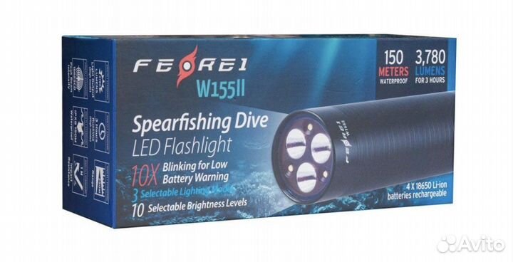 Фонарь для подводной охоты Ferei W155 v2