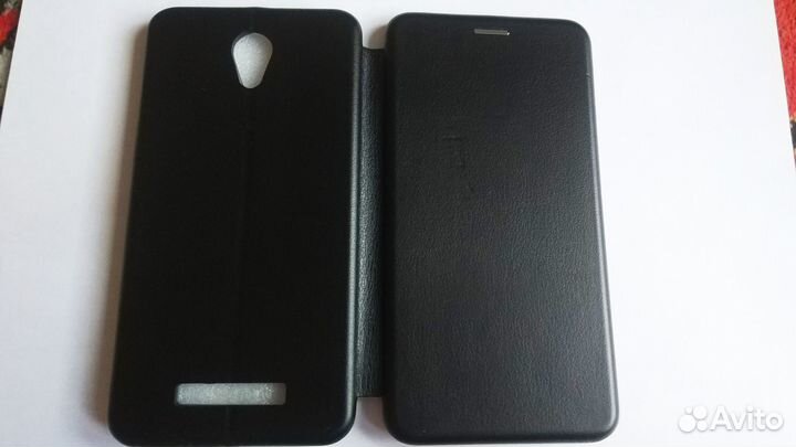 Черный чехол-книжка на Xiaomi Redmi Note 2