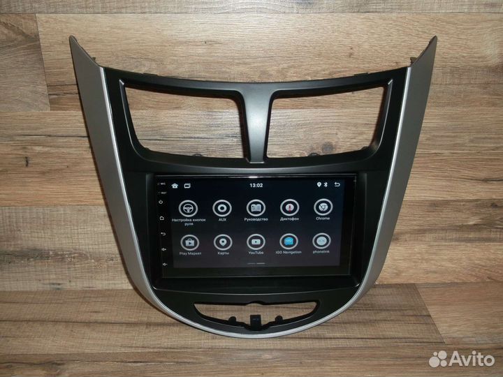 Магнитола 2DIN Hyundai Solaris Android GPS