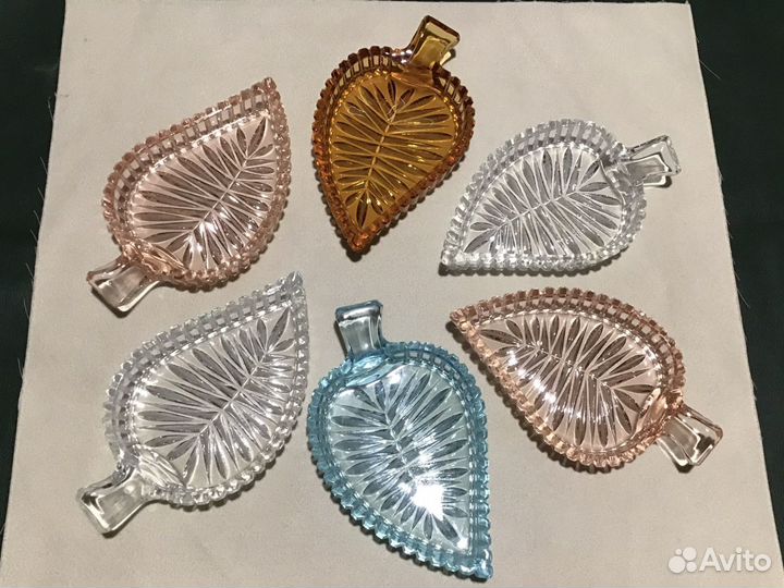 Розетки/цветное стекло/Bohemia/ссср