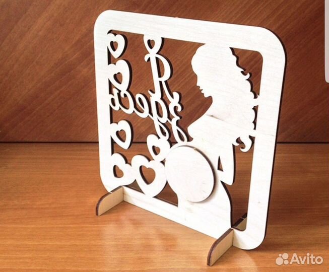 Рамка для снимка узи деревянная новая