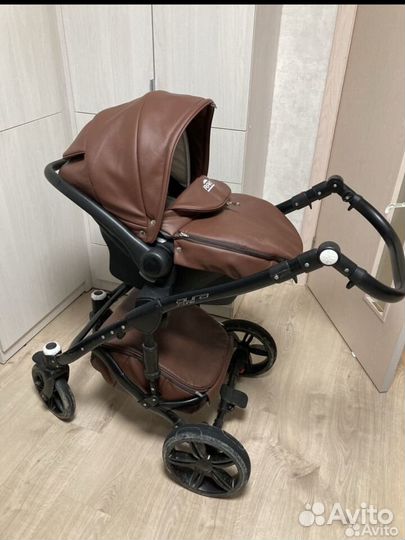 Коляска 3в1 экокожа