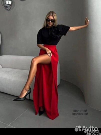 Классическоя Брюки длинный разрезам