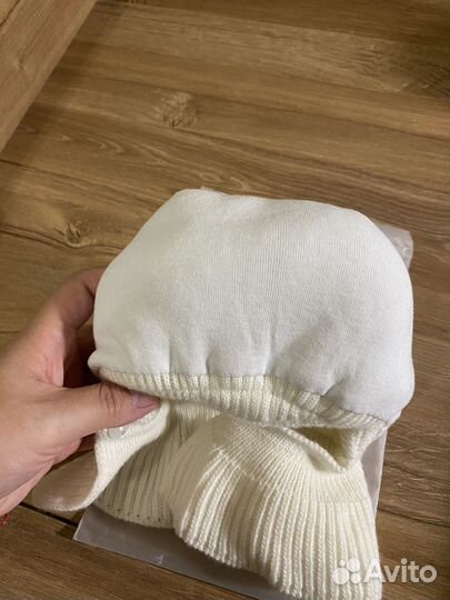 Шапка шлем для малыша журавлик 42 44