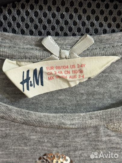 Лонгслив h&m 98-104