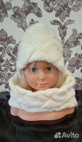 Комплект шапка+снуд ручной работы