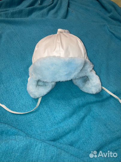 Дутая шапка-ушанка