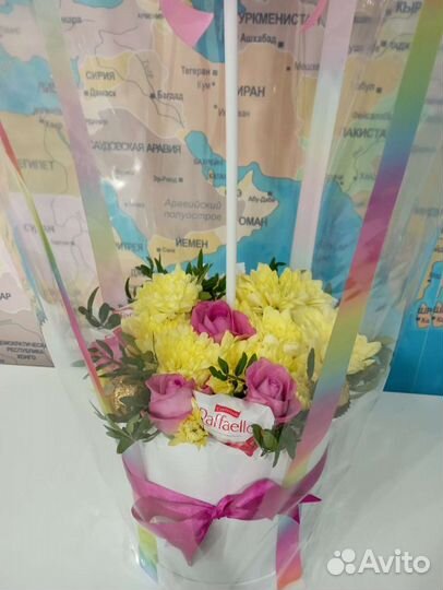 Съедобные букеты из конфет и цветов