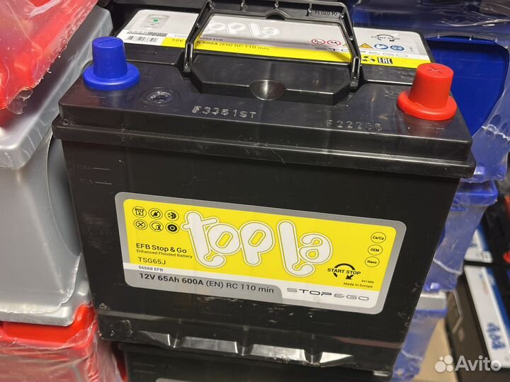 Аккумулятор Topla EFB Stop Go 65 Ач (Asia)