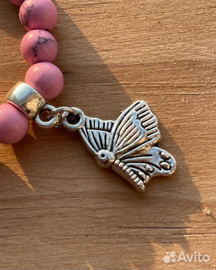 Детский браслет ручной работы «Бабочка»