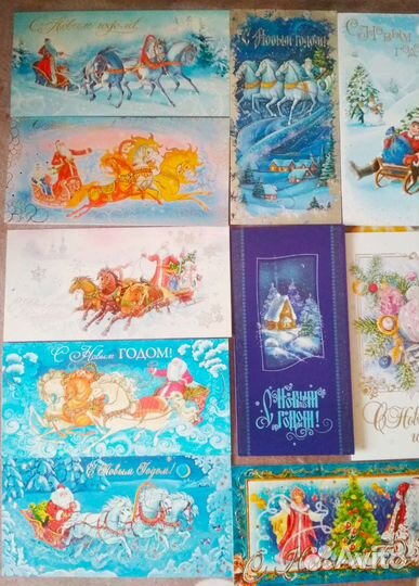 Новогодние открытки разные