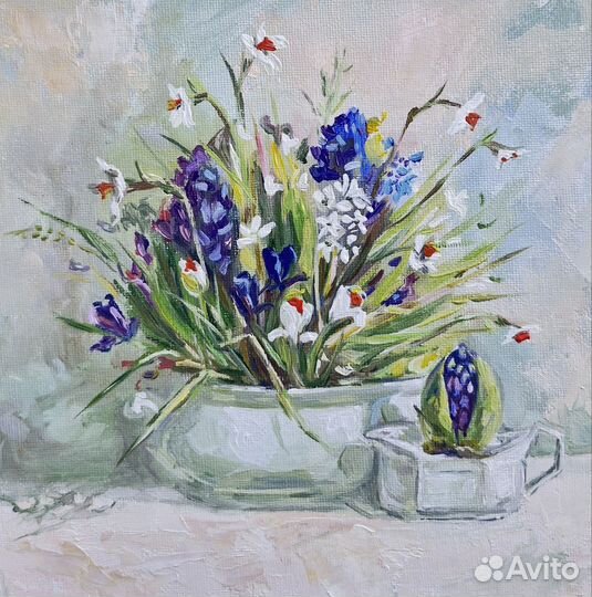 Картина маслом на холсте цветы