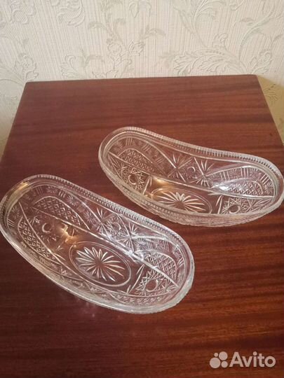 Хрустальная ваза, салатница, бокалы