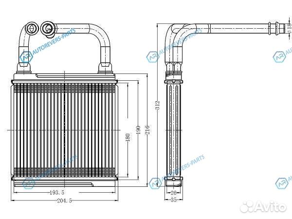 ST-MD57-395-0 Радиатор отопителя салона mercedes E