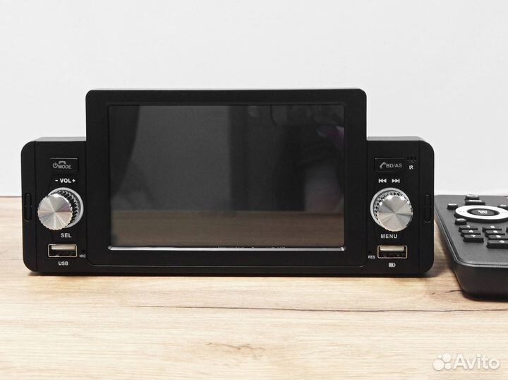 Магнитола 1din сенсорный экран микрофон CarPlay BT