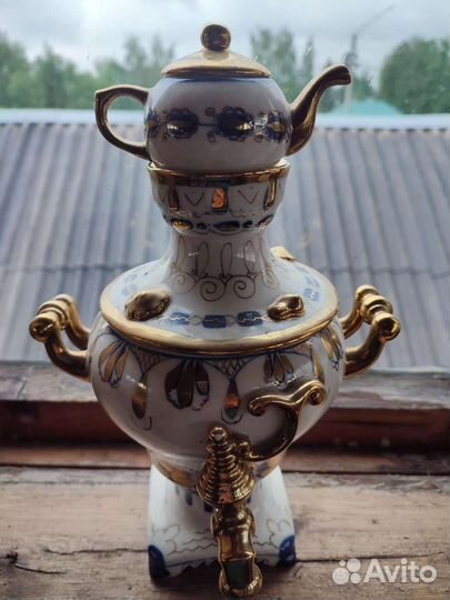 Самовар гжель СССР