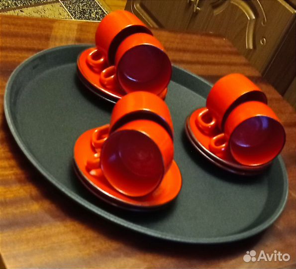 Чашки кофейные с блюдцем (керамика СССР)