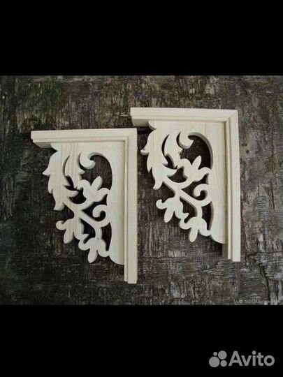 Кронштейн деревянный для полки в стиле кантри