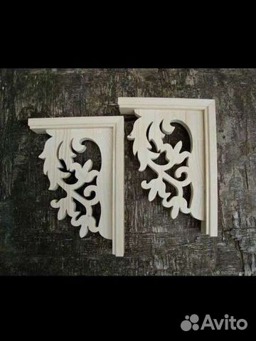 Кронштейн деревянный для полки в стиле кантри