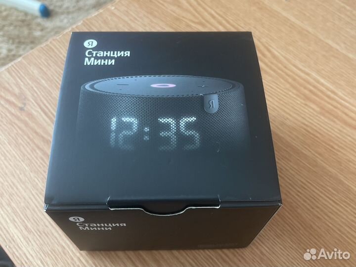 Яндекс станция мини с часами новая