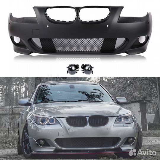 Передний бампер BMW E60 M tech в сборе