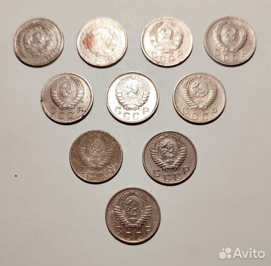 10 копеек СССР - ранние 1932-1957 и 1961-1991