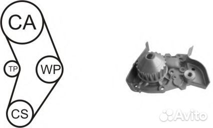 Водяной насос комплект зубчатого ремня airtex WPK