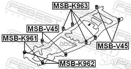 Сайлентблок подрамника mitsubishi pajero/montero