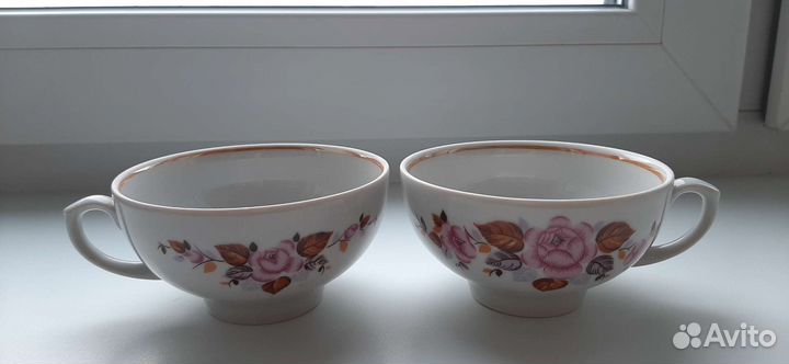 Чайные пары. Чашки. Чайники. Дулево