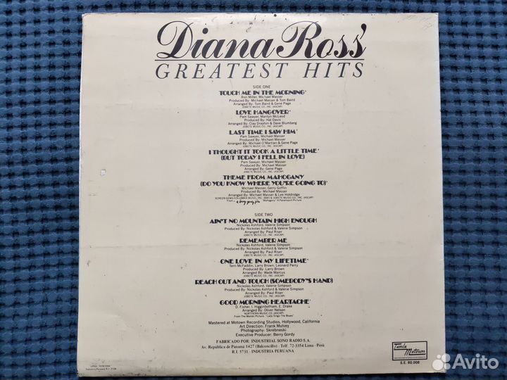 Diana Ross - Greatest Hits LP