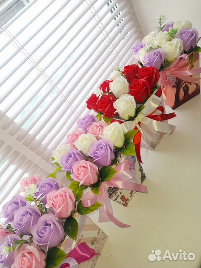 Мыльные розы букеты
