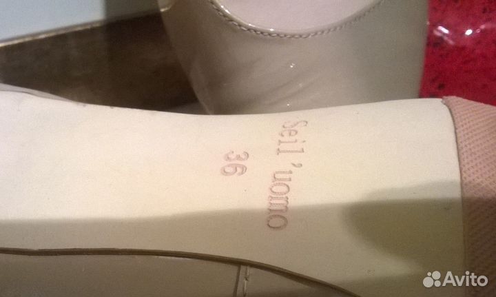 Туфли лодочки Uomo Италия кожа 36 р. каблук 5.5