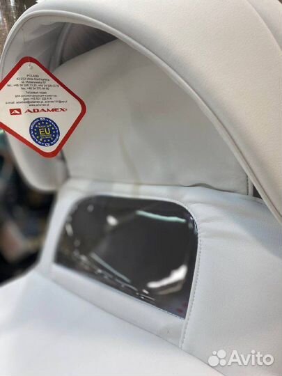 Коляска детская Luciano deluxe Q107 белая кожа