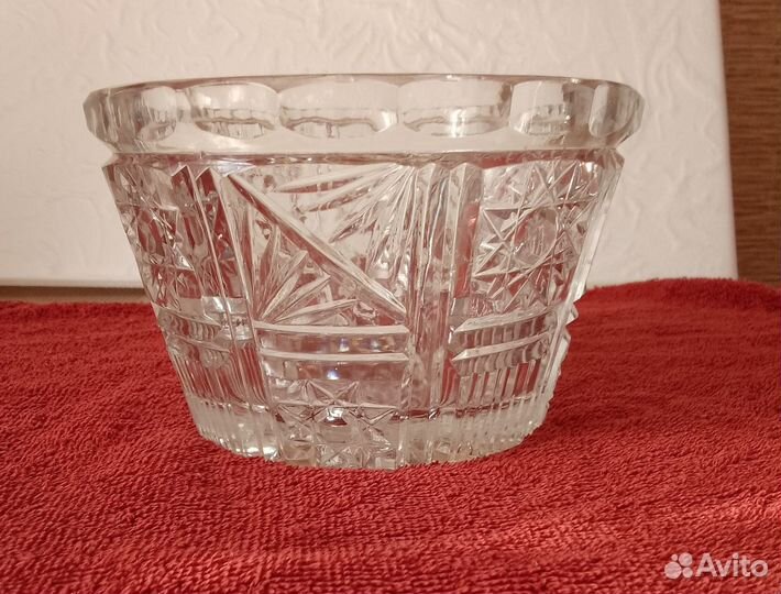 Салатник хрустальный эпохи СССР