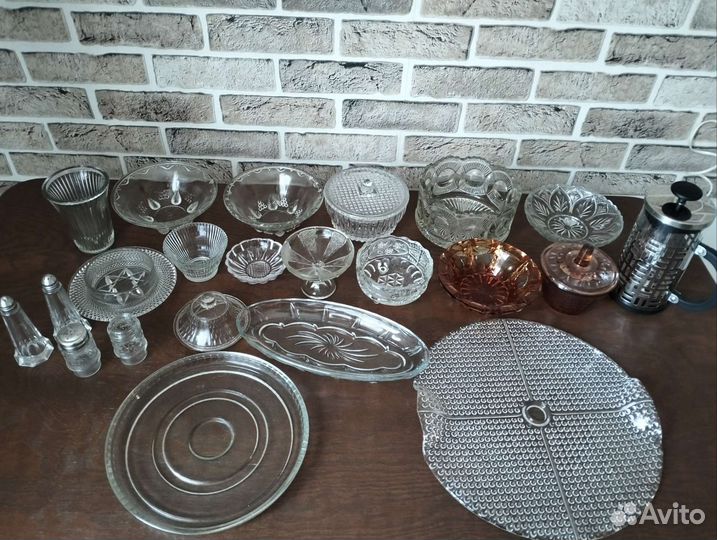 Вазы стекло. Бутыли и графины стекло