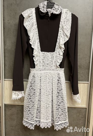 Платье на последний звонок с фартуком