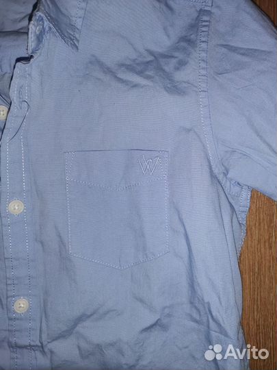 Новая хлопковая рубашка на 122-128 см (7-8 лет)