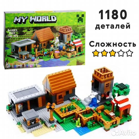 Конструктор Майнкрафт Деревня 1180 дет
